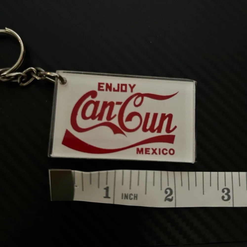 Vintage Keychain Cancun Inspired By The Coca Cola Brand